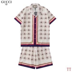 $42.00,Gucci Short Sleeve Button up Shirt and Shorts Set Unisex # 270720