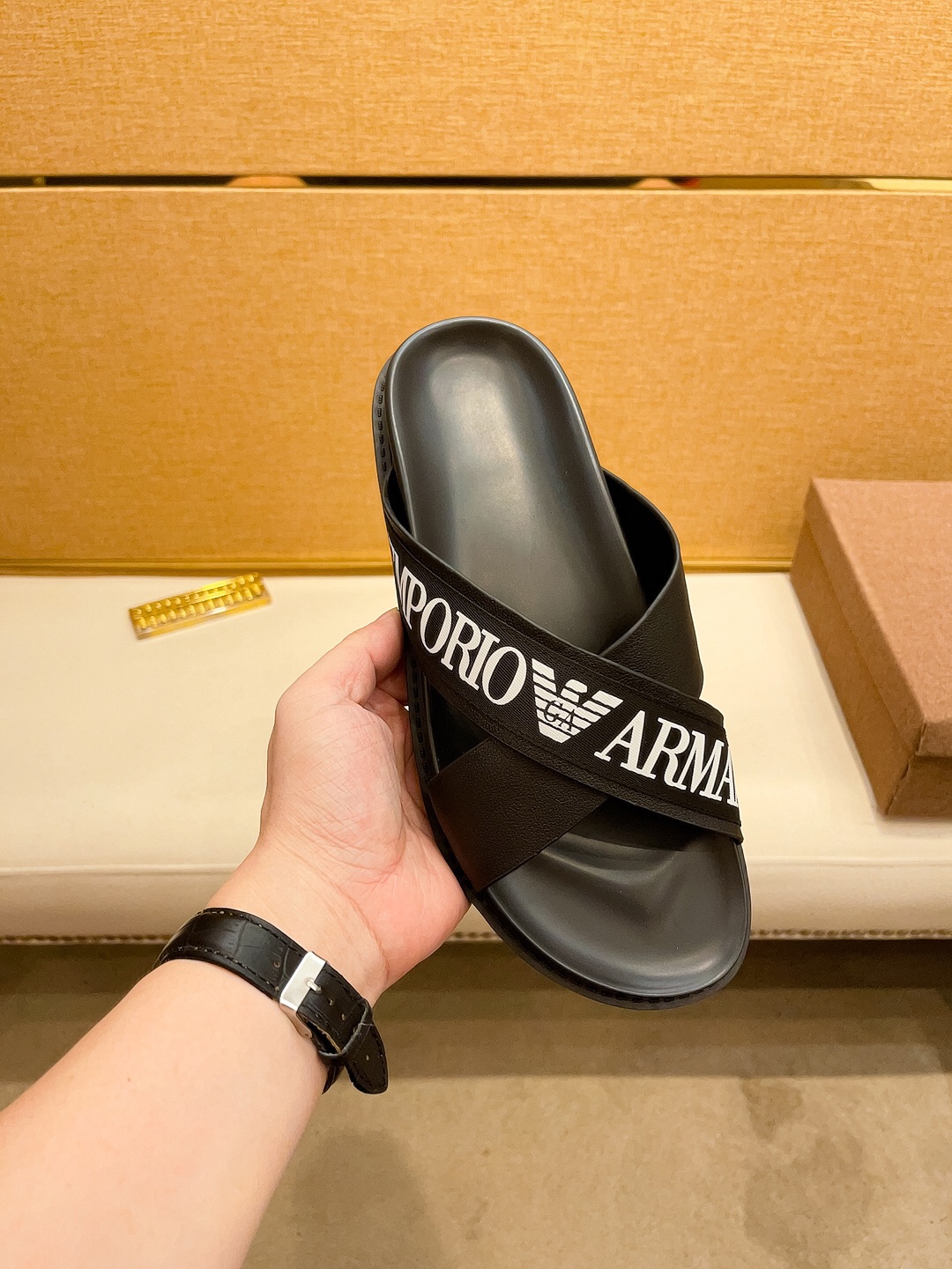 Armani Slippers For Men # 269760, cheap Armani Slipper, only $56!