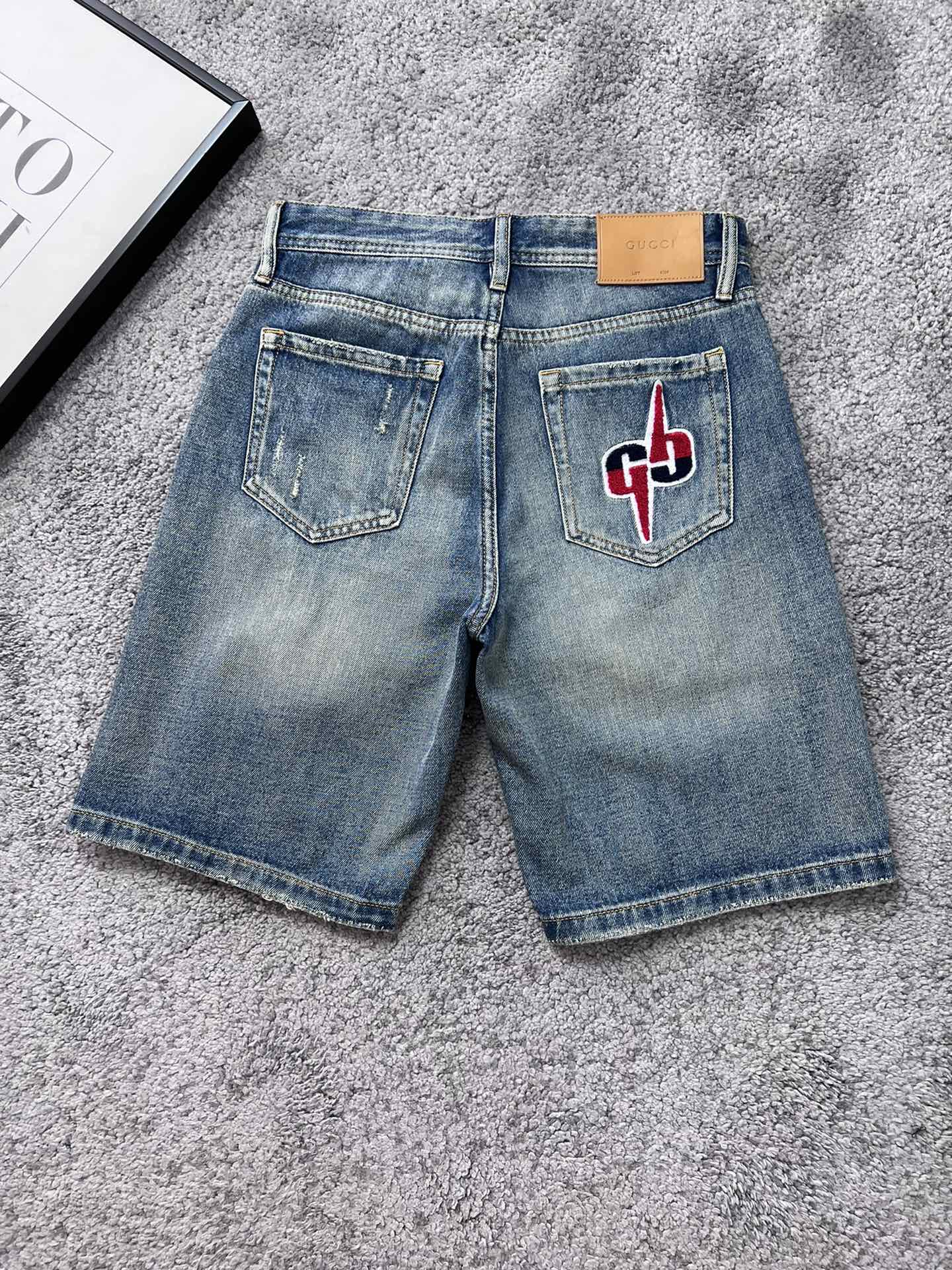Gucci Denim Shorts For Men # 270748, cheap Shorts Gucci Shorts, only $42!