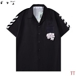 Off White Short Sleeve Button up Shirt Unisex # 270722, cheap Off White Shirts