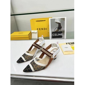 $79.00,Fendi Colibri Runway Mesh FF Slingback  Sandals For Women # 271331