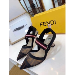 $79.00,Fendi Colibri Runway Mesh FF Slingback Sandals For Women # 271336