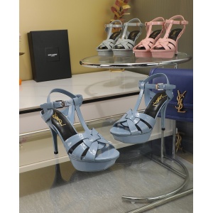 $79.00,YSL Saint Laurent Tribute Patent Platform Sandals For Women # 271381