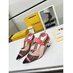 Fendi Colibri Runway Mesh FF Slingback Sandals For Women # 271332