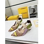 Fendi Colibri Runway Mesh FF Slingback Sandals For Women # 271335