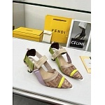 Fendi Colibri Runway Mesh FF Slingback Sandals For Women # 271335, cheap Fendi Sandals