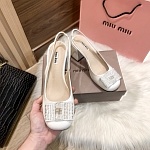 Miumiu Chunky Heel Slingback Pumps For Women # 271434, cheap Miumiu Dress Shoes