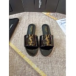 YSL Patent Leather Logo Slides For Women # 271465, cheap YSL Slippers