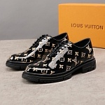 Louis Vuitton Monogram Embroidered Lace Up Shoes For Men # 271514, cheap For Men