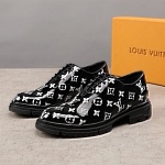 Louis Vuitton Monogram Embroidered Lace Up Shoes For Men # 271515