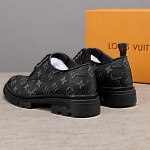 Louis Vuitton Monogram Print Lace Up Shoes For Men # 271517, cheap For Men