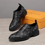 Louis Vuitton Monogram Print Lace Up Shoes For Men # 271517, cheap For Men