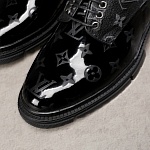 Louis Vuitton Monogram Print Lace Up Shoes For Men # 271518, cheap For Men