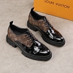 Louis Vuitton Monogram Print Lace Up Shoes For Men # 271521, cheap For Men