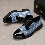 Louis Vuitton Monogram Print Lace Up Shoes For Men # 271522, cheap For Men