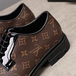 Louis Vuitton Monogram Print Lace Up Shoes For Men # 271527, cheap For Men