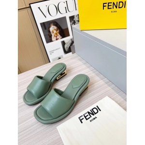 $69.00,Fendi Cutout Metal Block-Heel Padded Leather SandalsFor Women # 271599