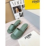 Fendi Cutout Metal Block-Heel Padded Leather SandalsFor Women # 271599