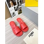 Fendi Cutout Metal Block Heel Padded Leather SandalsFor Women # 271600, cheap Fendi Slippers