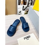 Fendi Cutout Metal Block Heel Padded Leather SandalsFor Women # 271603, cheap Fendi Slippers