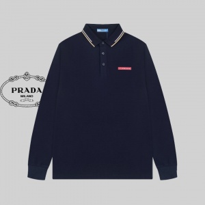 $45.00,Prada Long Sleeve Polo Shirts For Men # 272535