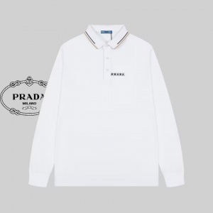 $45.00,Prada Long Sleeve Polo Shirts For Men # 272541