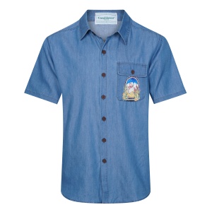 $34.00,Casablanca Denim Short Sleeve Shirts Unisex # 272649