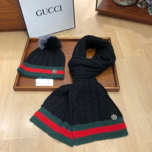 $45.00,Gucci Wool Hat And Scarf Set Unisex # 273232