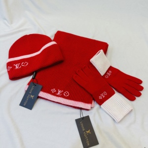 $55.00,Louis Vuitton Wool Hat Glove Scarf Set Unisex # 273300