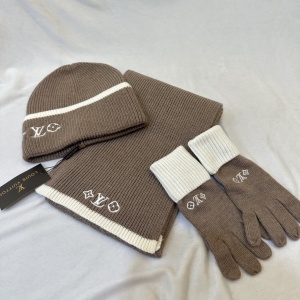 $55.00,Louis Vuitton Wool Hat Glove Scarf Set Unisex # 273303