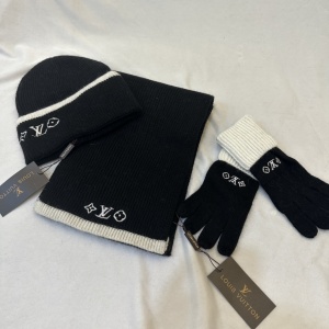 $55.00,Louis Vuitton Wool Hat Glove Scarf Set Unisex # 273305