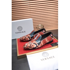 $95.00,Versace Cowhide Leather Loafers For Men # 275036