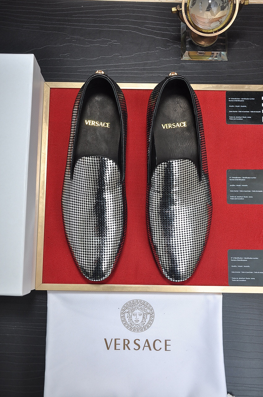 Versace Cowhide Leather Loafers For Men # 275031, cheap Versace Dress Shoes, only $95!