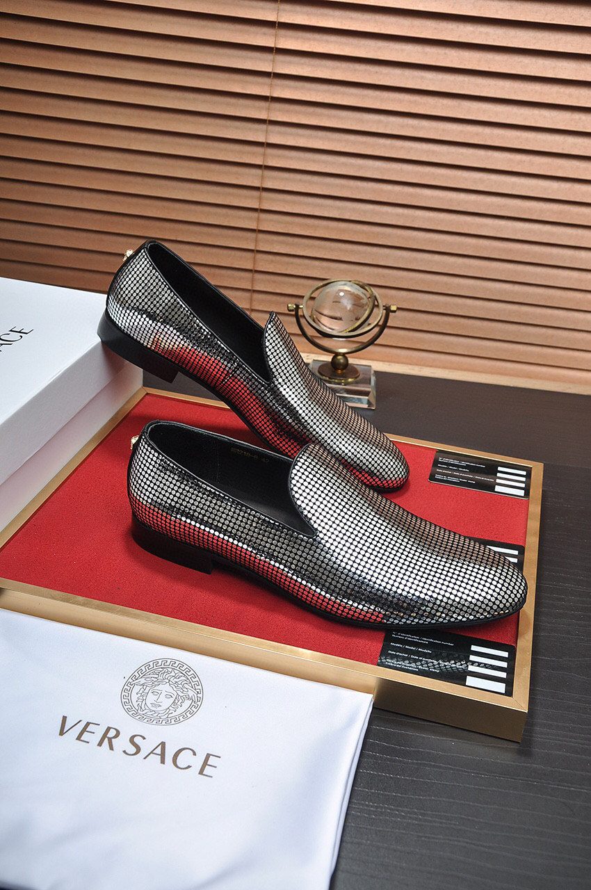 Versace Cowhide Leather Loafers For Men # 275031, cheap Versace Dress Shoes, only $95!