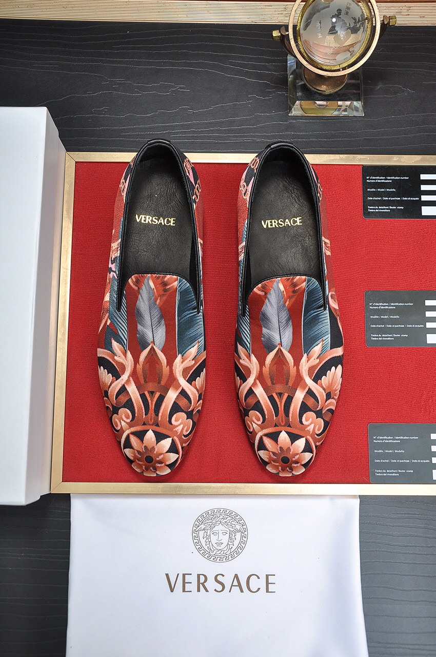 Versace Cowhide Leather Loafers For Men # 275036, cheap Versace Dress Shoes, only $95!