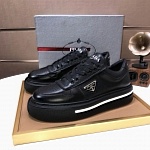Prada Cowhide Leather Low Top Sneakers For Men # 274536, cheap Prada Shoes For Men