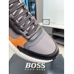 Hugo Boss Cowhide Leather Low Top Sneakers For Men # 274565, cheap Boss Sneakers