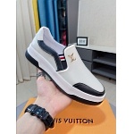Louis Vuitton Cowhide Leather Slip On Sneakers For Men # 274576, cheap For Men