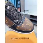 Louis Vuitton Cowhide Leather Lace Up Sneakers For Men # 274592, cheap For Men