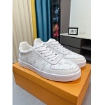 Louis Vuitton Cowhide Leather Lace Up Sneakers For Men # 274593