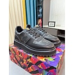 Louis Vuitton Cowhide Leather Lace Up Sneakers For Men # 274596