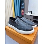 Louis Vuitton Cowhide Leather Lace Up Sneakers For Men # 274597