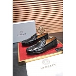 Versace Cowhide Leather Loafers For Men # 275014, cheap Versace Dress Shoes