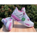 Air Jordan 4 Pink Oreo Sneakers Unisex in 275073, cheap Jordan4