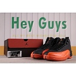 Air Jordan 12 Brilliant Orange Sneakers For Men # 275207, cheap Jordan12