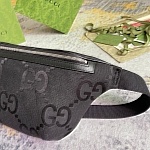 Gucci Black Tonal Jumbo gg Waist Bag For Men # 275252, cheap Gucci Satchels