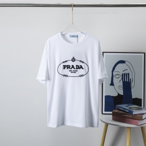 $35.00,Prada Short Sleeve T Shirts Unisex # 278188